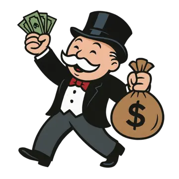 Money-themed illustration